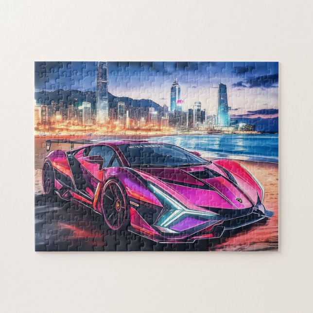 Puzzle de voiture de sport (Horizontal)