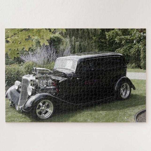 Puzzle de voiture personnalisée vintage (Horizontal)
