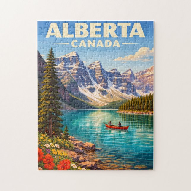 Puzzle de voyage des Rocheuses canadiennes en Albe (Vertical)