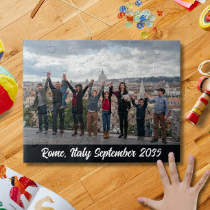 Puzzle de voyage souvenir de photo de famille pers
