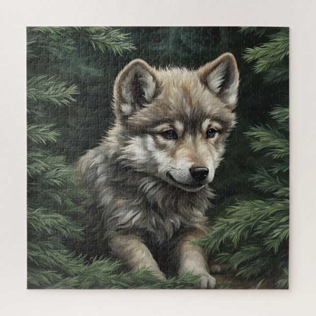Puzzle de Wolf North Woods (Vertical)