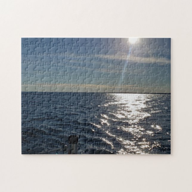 Puzzle d'eau de pêche de la baie de paysage (Horizontal)