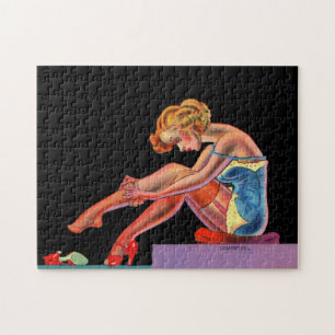Puzzle début des années 1940 Jolie petite épinglette