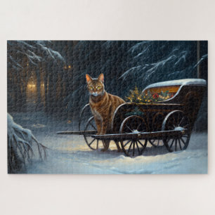 Puzzle Décor de Noël Abyssinian Snowy Sleigh Ride