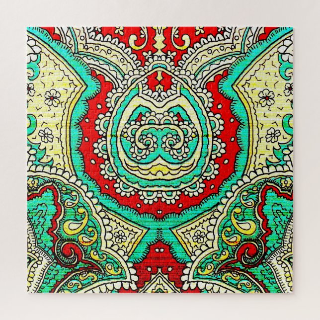 Puzzle Décor néon arabesque : style années 80. (Vertical)