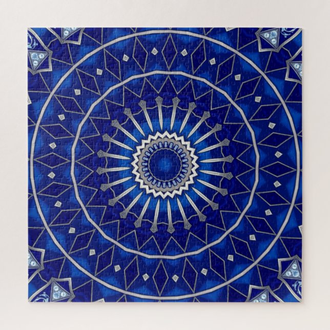 Puzzle décoratif bleu (Vertical)