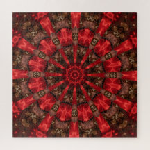 Puzzle décoratif rouge