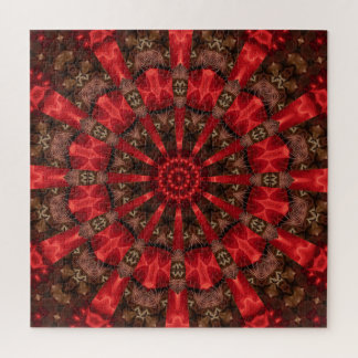 Puzzle décoratif rouge