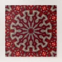 Puzzle décoratif rouge