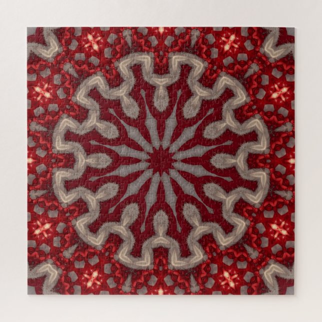 Puzzle décoratif rouge (Vertical)