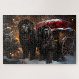 Puzzle Décoration de Noël pour traîneau enneigé de Terre-
