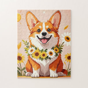 Puzzle Décoration murale de chien Corgi couronne de tourn