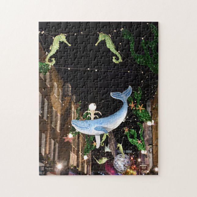 Puzzle Décorations de Noël, SoHo, Londres Royaume-Uni (Vertical)