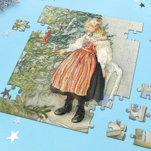 Puzzle Décorer l'arbre de Noël - Carl Larsson