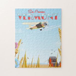 Puzzle "Découvrez l'Amérique" Affiche de voyage Vermont R