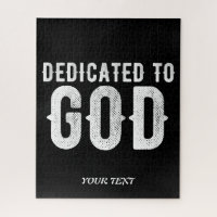 DÉDIÉ À DIEU COOL PERSONNALISABLE TEXTE BLANC