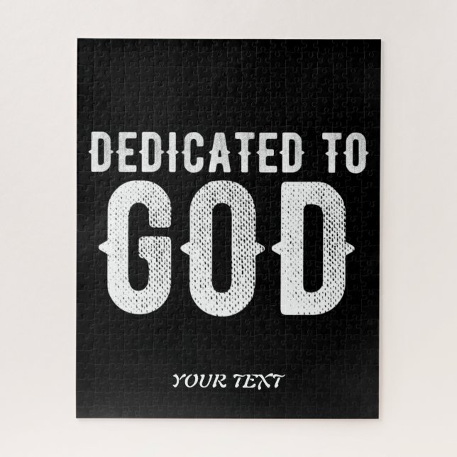 PUZZLE DÉDIÉ À DIEU COOL PERSONNALISABLE TEXTE BLANC (Vertical)
