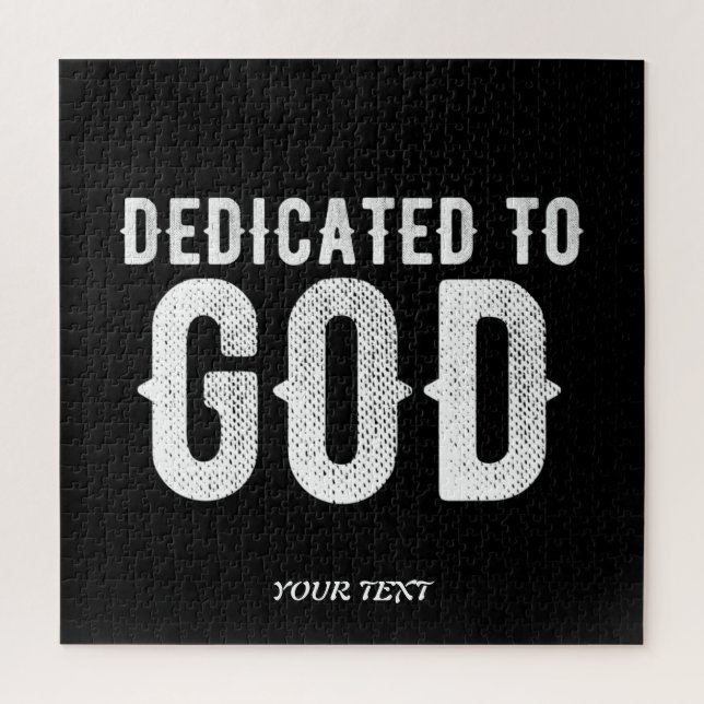 PUZZLE DÉDIÉ À DIEU COOL PERSONNALISABLE TEXTE BLANC (Vertical)