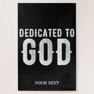 PUZZLE DÉDIÉ À DIEU COOL PERSONNALISABLE TEXTE BLANC