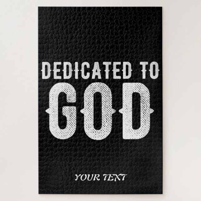 PUZZLE DÉDIÉ À DIEU COOL PERSONNALISABLE TEXTE BLANC (Vertical)