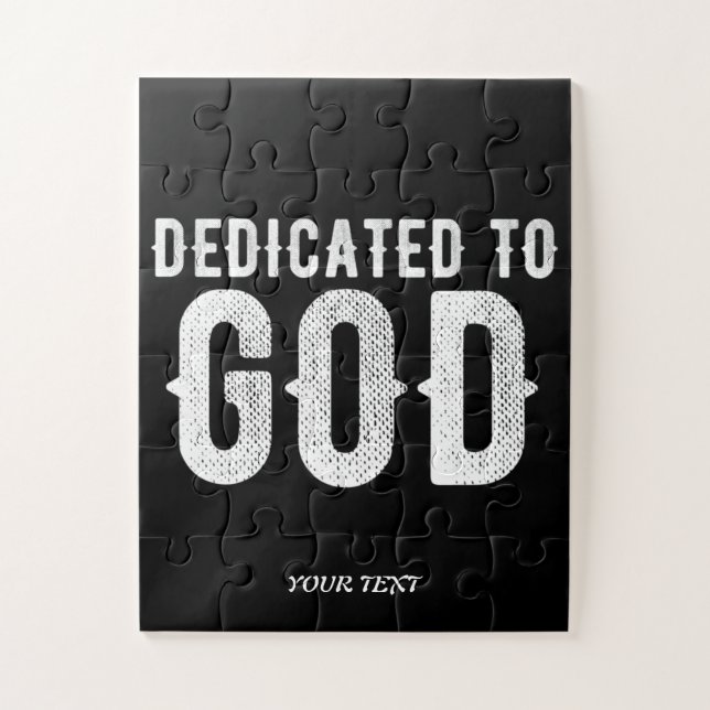 PUZZLE DÉDIÉ À DIEU COOL PERSONNALISABLE TEXTE BLANC (Vertical)