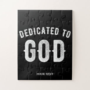 PUZZLE DÉDIÉ À DIEU PERSONNALISABLE COOL TEXTE BLANC