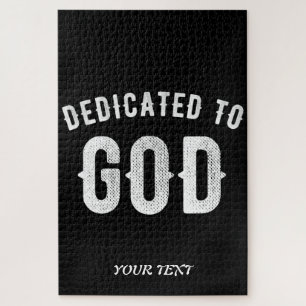 PUZZLE DÉDIÉ À DIEU PERSONNALISABLE COOL TEXTE BLANC