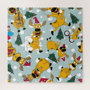 Puzzle Deer Festive : Design Motif de Noël