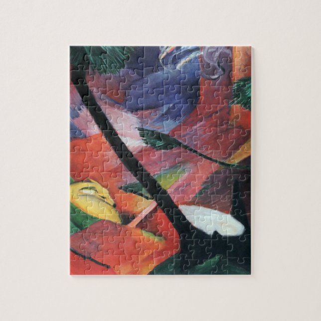 Puzzle Deer in the Forest II par Franz Marc; Reh im Walde (Vertical)