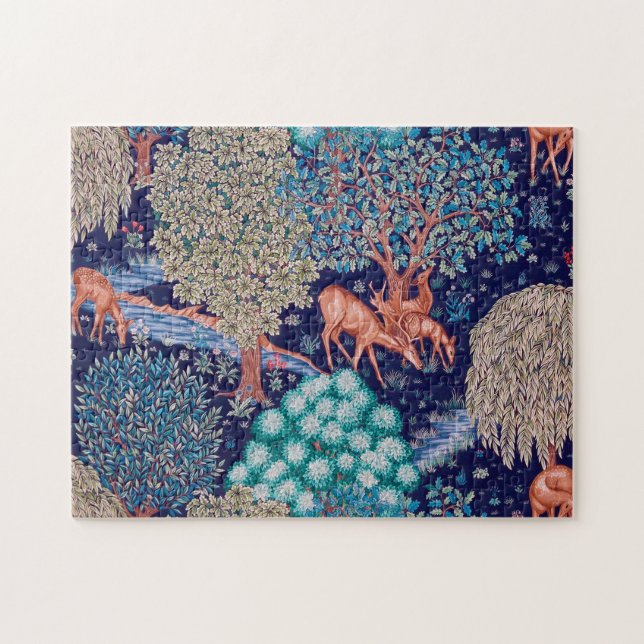 Puzzle Deers dans The Forest, William Morris (Horizontal)