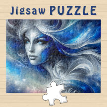 Déesse Céleste Blanche Tête Bleue Février - 