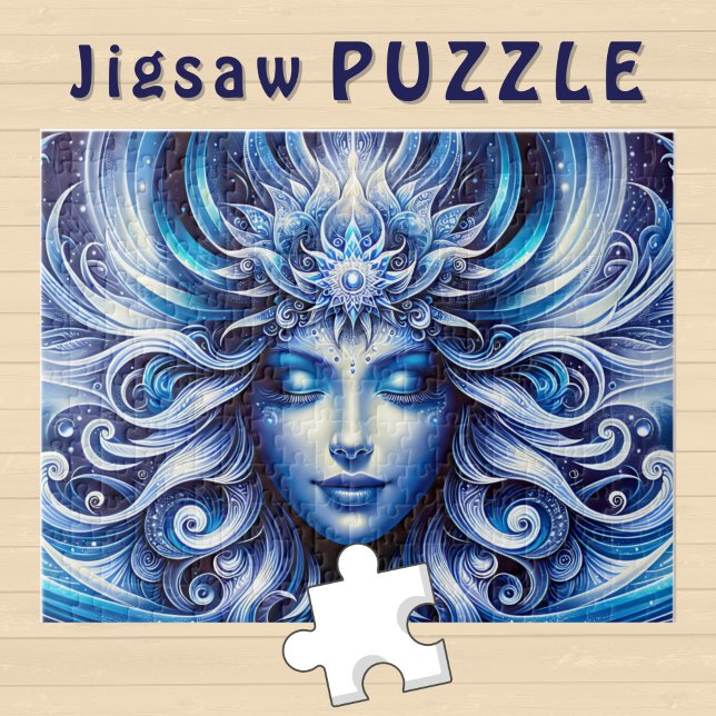 Puzzle Déesse Céleste Tête Bleue Janvier - (Créateur téléchargé)