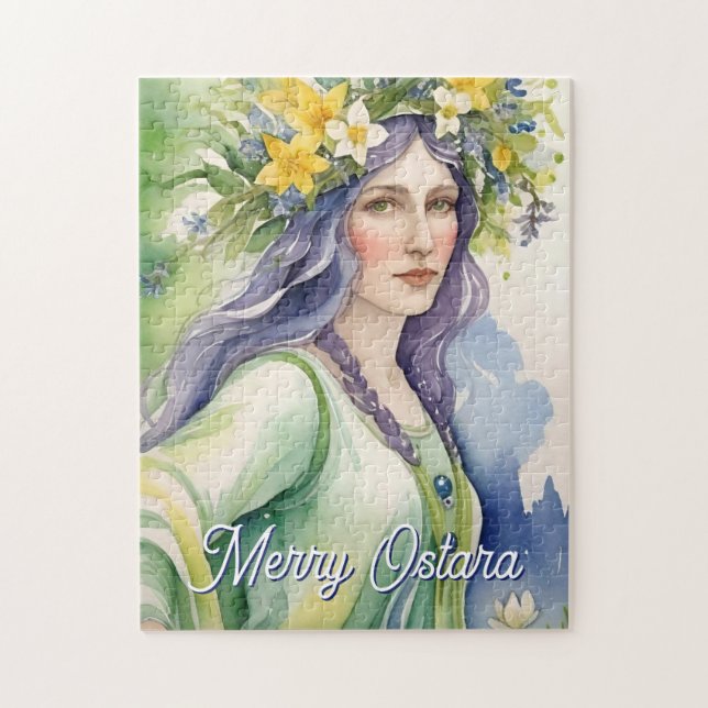 Puzzle Déesse Ostara Sabbat d'équinoxe de printemps Fête  (Vertical)