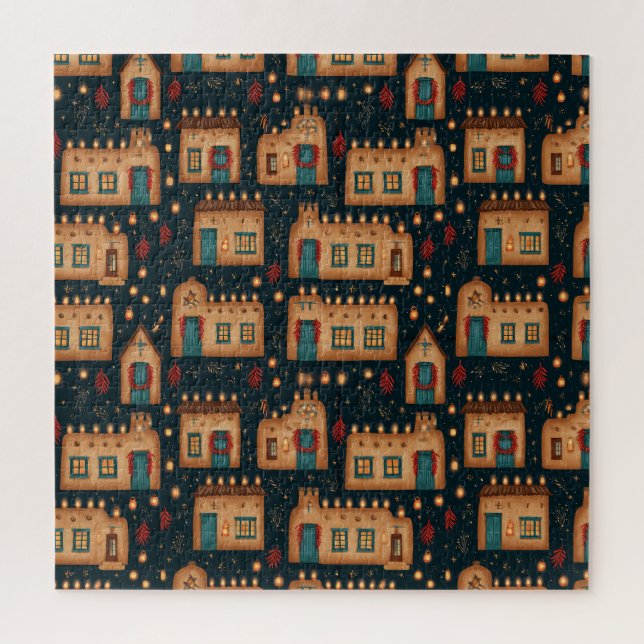 Puzzle Défi familial de Noël Adobe à minuit (Vertical)
