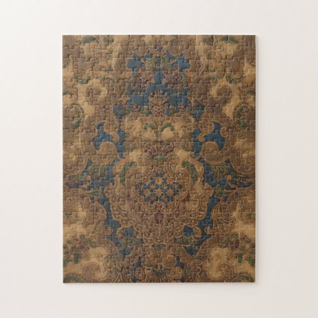 Puzzle Défilement doré en cuir Faux (Vertical)