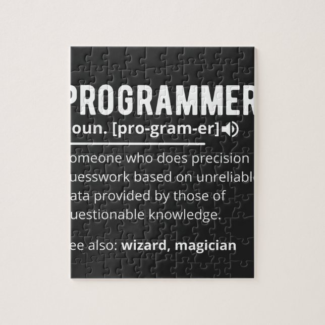 Puzzle Définition de programmeur drôle code développeur s (Vertical)