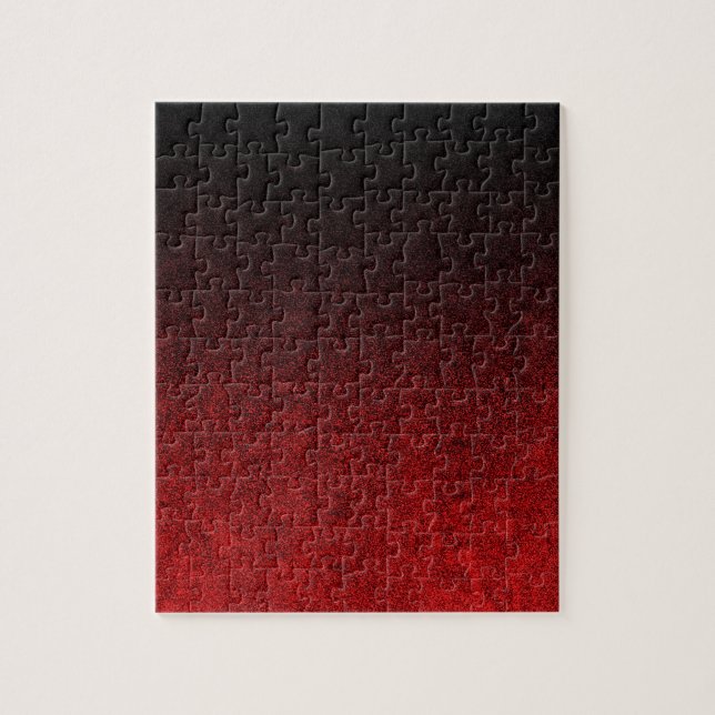 Puzzle Dégradé de Parties scintillant rouge et noire (Vertical)