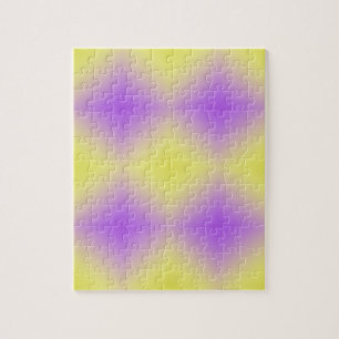 Puzzle Dégradé Motif de diamant jaune à violet