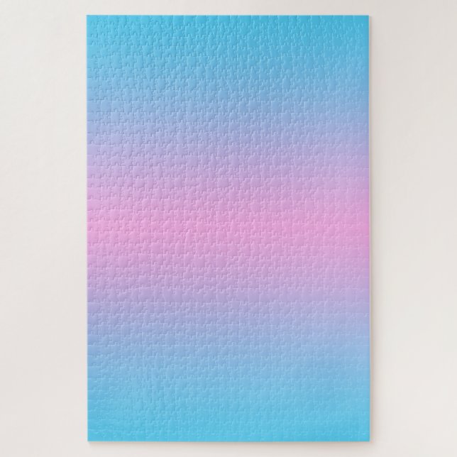 Puzzle Dégradé Rose Ombre et Bleu Ciel (Vertical)