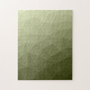 Puzzle Dégradé vert armée à motif de maille géométrique