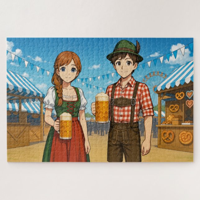 Puzzle Dégustation de bière pendant l'Oktoberfest à Munic (Horizontal)