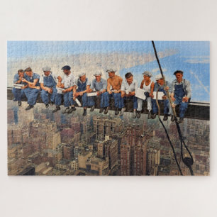 Puzzle Déjeuner au sommet d'un gratte-ciel 1932 NYC coule