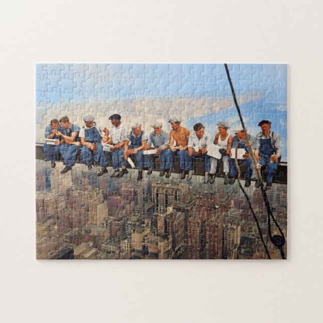 Puzzle Déjeuner au sommet d'un gratte-ciel C1932 Couleur  (Horizontal)