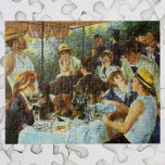 Puzzle Déjeuner de la fête nautique par Pierre Renoir<br><div class="desc">Déjeuner de la Boating Party (1881) de Renoir est une peinture d'art vintage impressionniste. Son collègue Gustave Caillebotte est assis en bas à droite. La future épouse de Renoir, Aline Charigot, joue avec un petit chien. Un groupe d'amis de Renoir se détendent et profitent d'un déjeuner décontracté sur un balcon...</div>