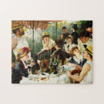 Puzzle Déjeuner de Renoir de la partie de canotage<br><div class="desc">Déjeuner de Renoir de la partie de canotage. Peinture à l'huile sur la toile 1881. Le déjeuner de la partie de canotage est l'une des peintures les plus aimées de Pierre-Auguste Renoir. Le travail comporte les amis de l'artiste dinant sur un balcon chez le Maison Fournais près de la Seine...</div>