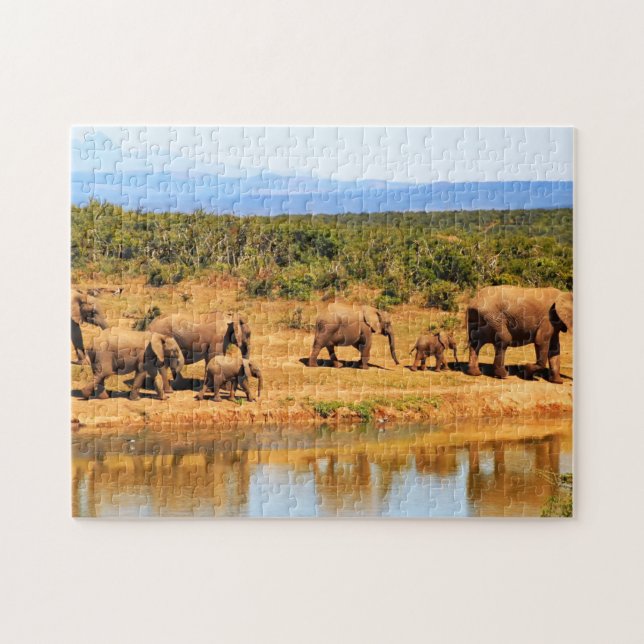 Puzzle d'éléphant africain (Horizontal)
