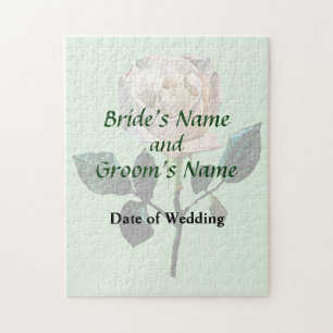 Puzzle Delicate White Rose Wedding Products