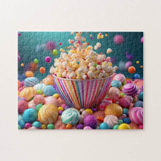 Puzzle Délice de Popcorn Éclat de Bonbon (Horizontal)