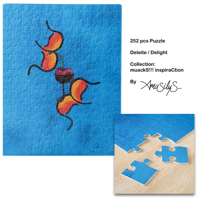 Puzzle Délice muackS!!! - AmaSilyS - 252 pièces d'art (Have fun putting together this delicious puzzle!)