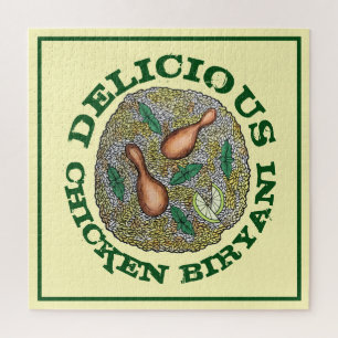 Puzzle Délicieux poulet Biryani cuisine indienne